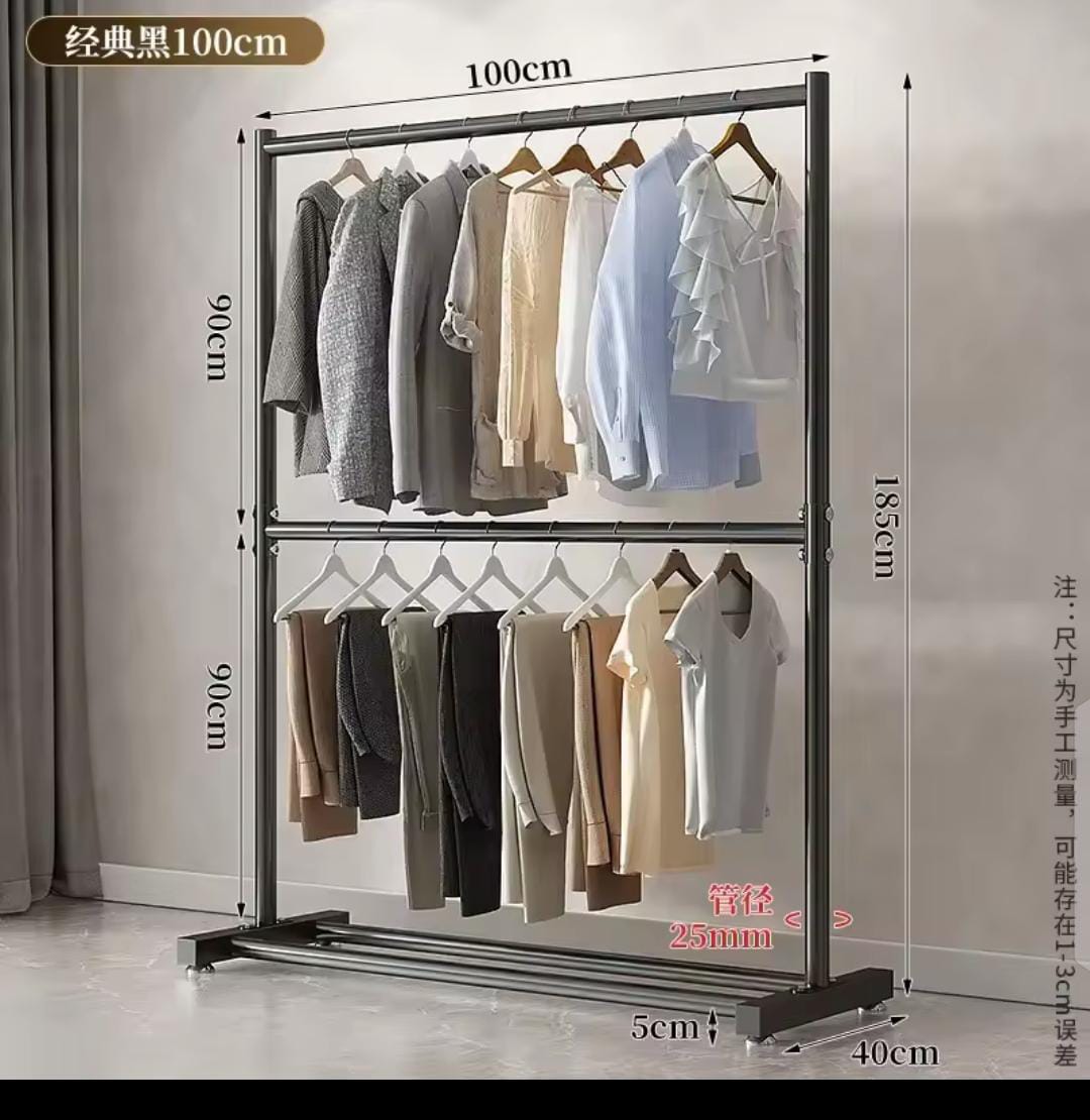 Clothes Rack for Living Room, Floor Standing Coat Hanger, Modern Closet Organizer, Multifunctional Shelves with Hook, Home