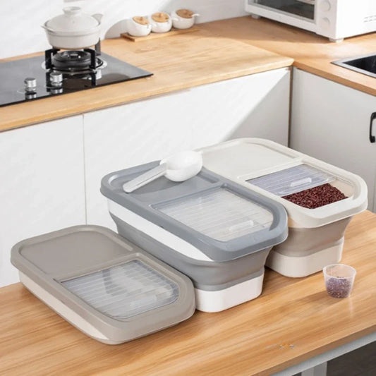 Collapsible  cereals storage container