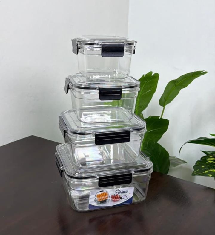 Transparent Airtight Pantry Boxes Multigrain Sealed Cans,Food Storage, Kitchen Refrigerator With Lid Fresh lock